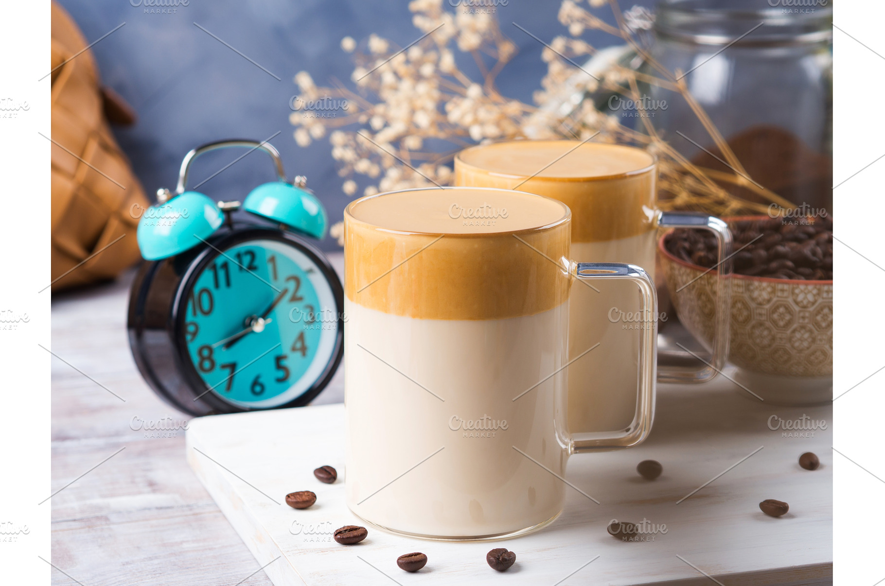 Latte morning drink with whipped, a Food & Drink Photo by Lifemorning