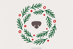 Wreath Bear Nose PNG, Cute, an Illustration by SharpMarketplace