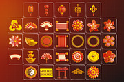Chinese Ornament 3D Icon Pack, an Object 3D Model by Haps Space (Thumbnail 4 of 4)