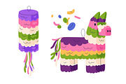 Pinata, Mexican holiday toys set, an Object Illustration by Good Studio (Thumbnail 4 of 7)