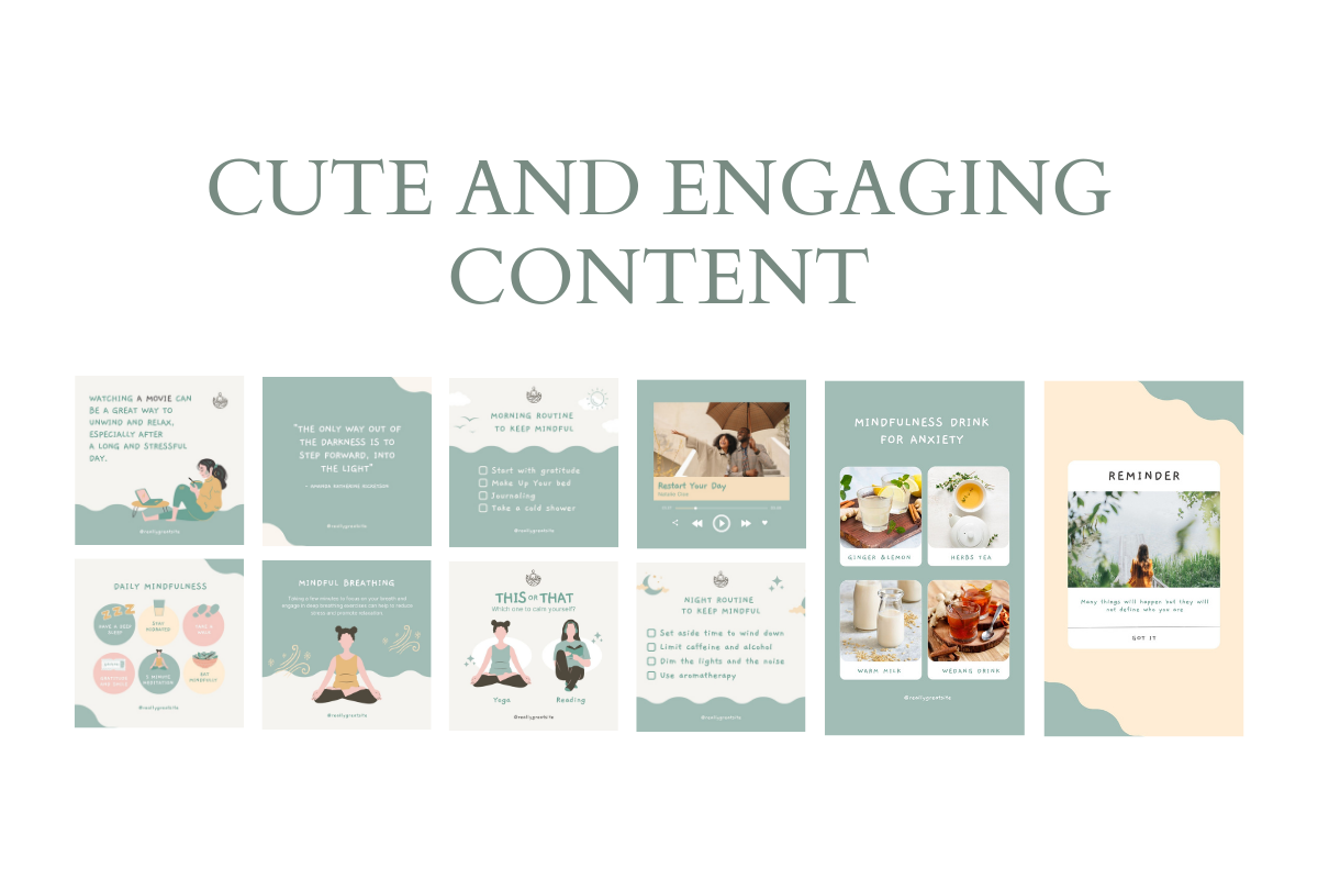 Mindfulness Bundle Canva Template, a Social Media Template by Kawalan Studio (Photo 6 of 8)