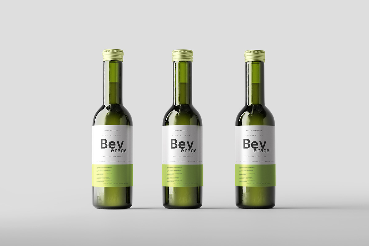 Quarter Mini Bottle Mock-Up, a Cups & Container Mockup by pmvch (Photo 3 of 7)