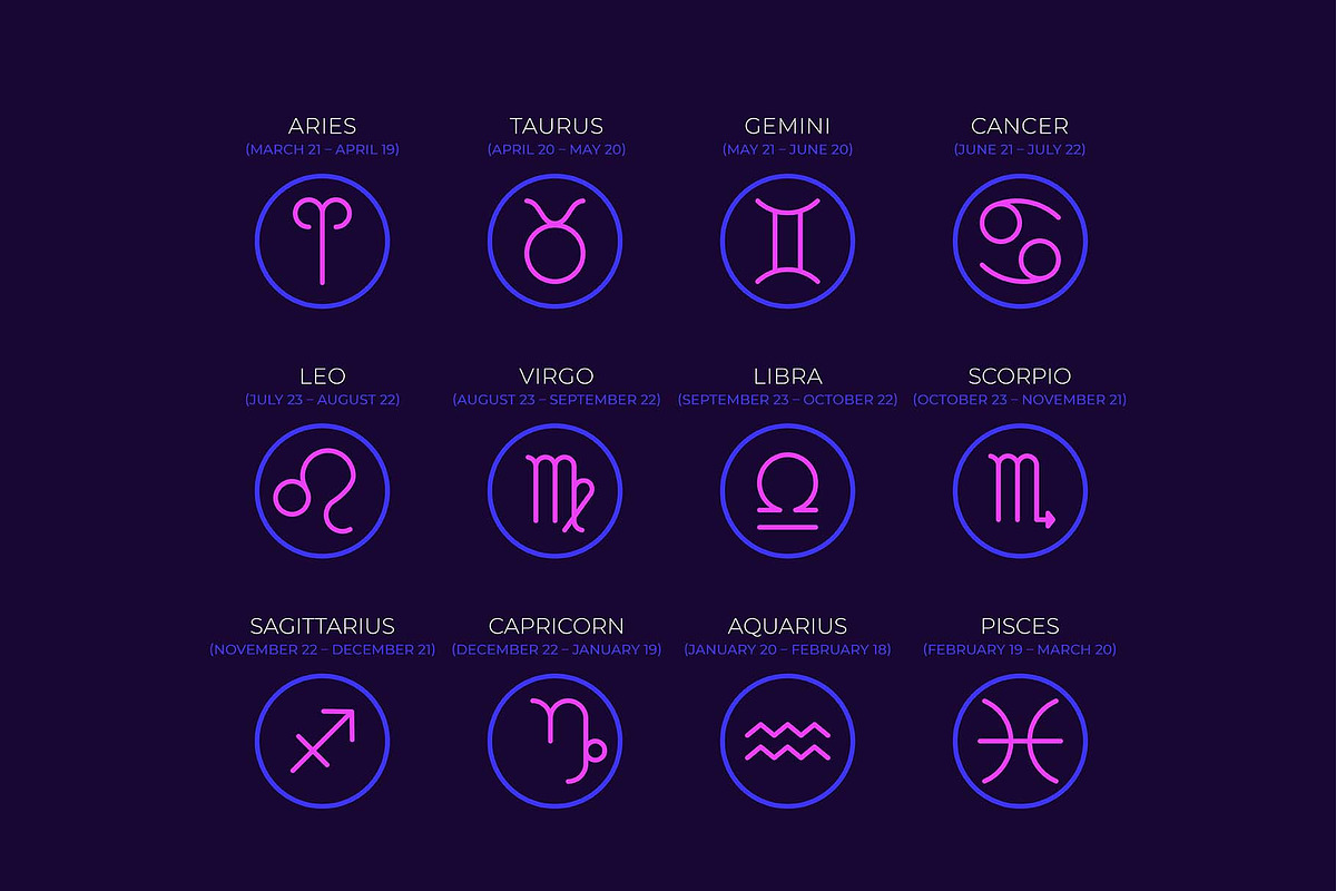 Astrology Symbols & Zodiac Wheel, a Solid Icon by QASO (Photo 3 of 3)