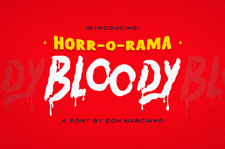 Bloody Scary Font, a Font by DonMarciano