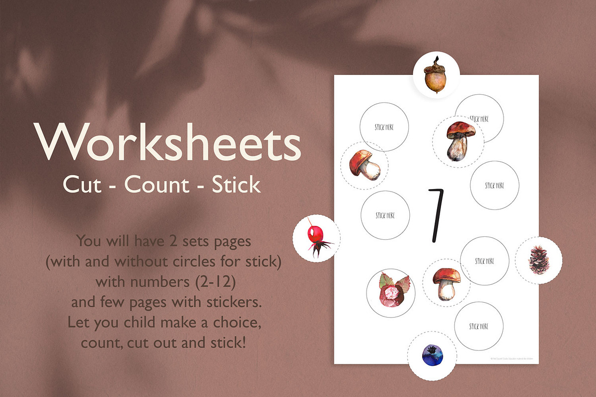 Activities for kids. Numbers, an Education Illustration by ArtSpotVeronika (Photo 3 of 5)