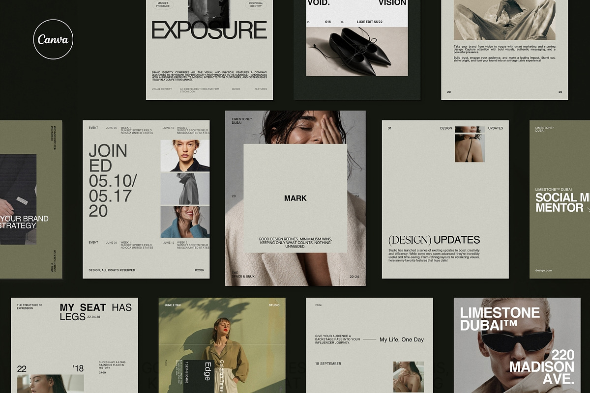 ZAVI | Social Media Kit (II), a Social Media Template by The Aesthetic Studio (Photo 1 of 10)