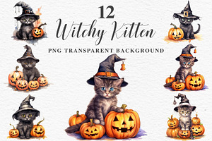 Halloween Kitten Pumpkin Cute Cats