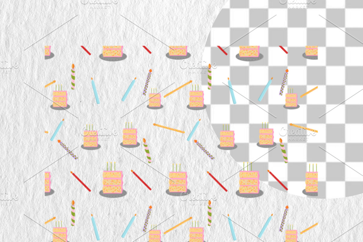 Dopamine Cakes Seamless Pattern Set, a Food Illustration by Oleksandra Illustrates (Photo 4 of 14)