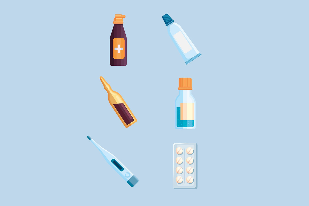 Pharmacy Illustration Set, a Healthcare Illustration by studiogstock (Photo 3 of 3)