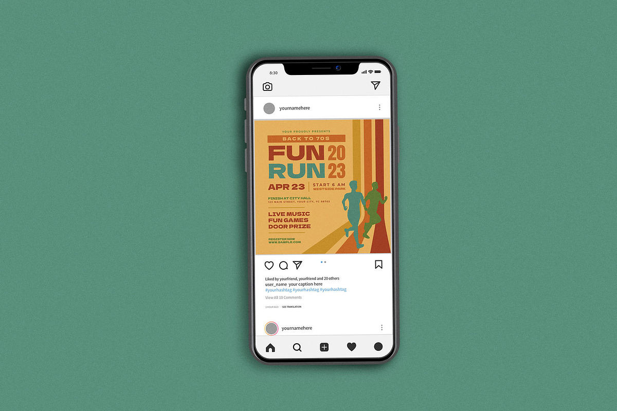 70s Fun Run, a Flyer Template by Me55enjah Design (Photo 3 of 4)