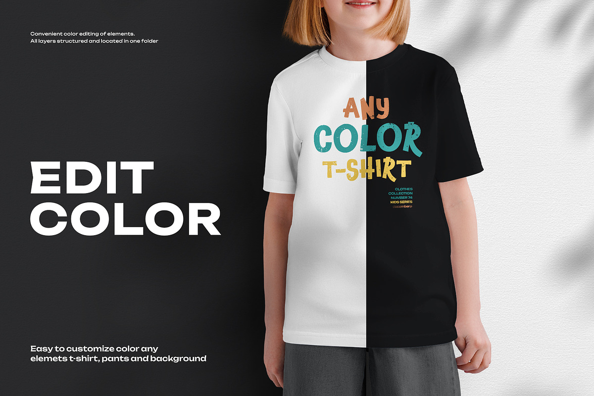 8 Mockups of a Children's T-shirt, a Shirt Mockup by Grow Design Craft Studio (Photo 2 of 8)