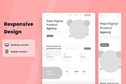 Digital Agency Wireframe Website, a Wireframe Template by INSPR STD (Thumbnail 3 of 6)