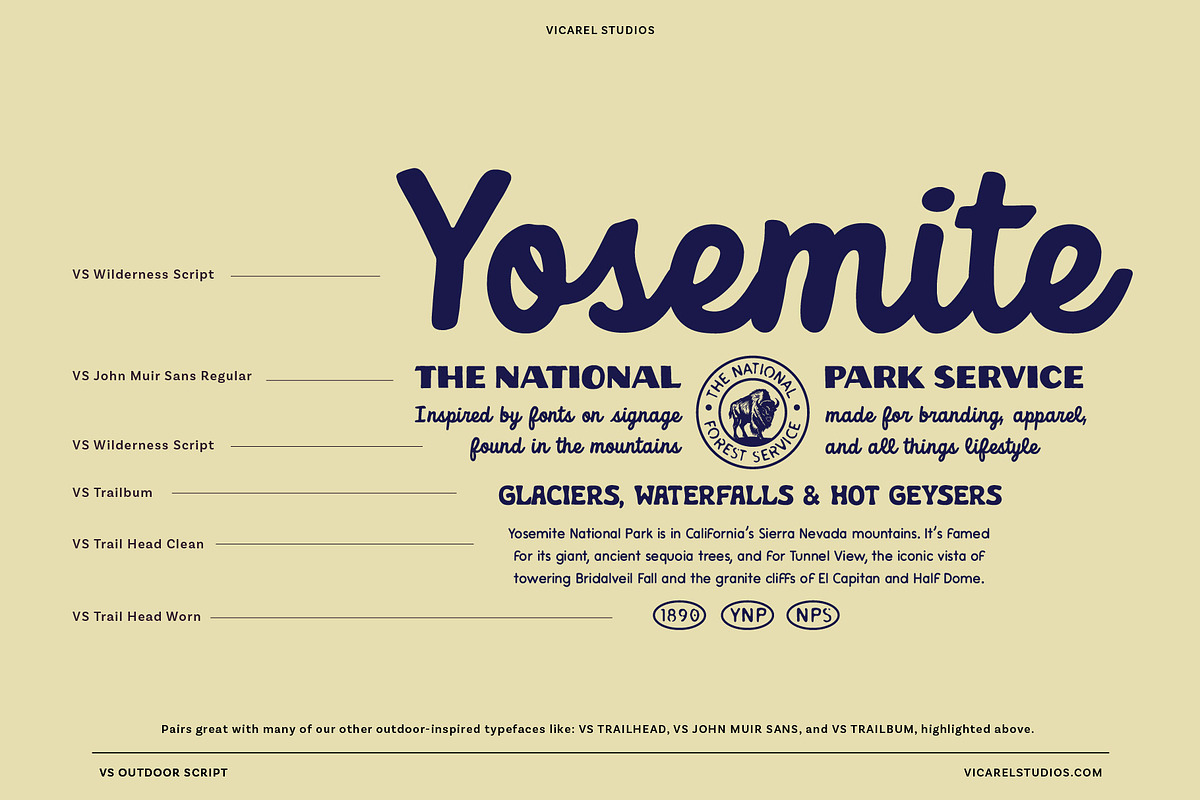 Outdoor Script | National Park Font, a Script Font by Vicarel Studios (Photo 15 of 27)