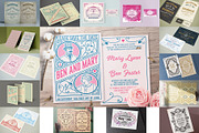 Mega Set Vintage Wedding Invitations, an Invitation Template by OneVectorStock (Thumbnail 1 of 18)