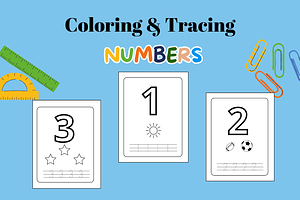 Number Tracing And Coloring Workbook