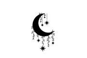 Moon Hanging Silhouette Bundle, an Illustration by Gaye Art (Thumbnail 19 of 31)