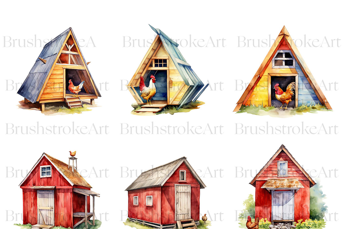 Chicken Coop Clipart, Baby Chick PNG, an Animal Illustration by BrushstrokeArtGB (Photo 2 of 9)