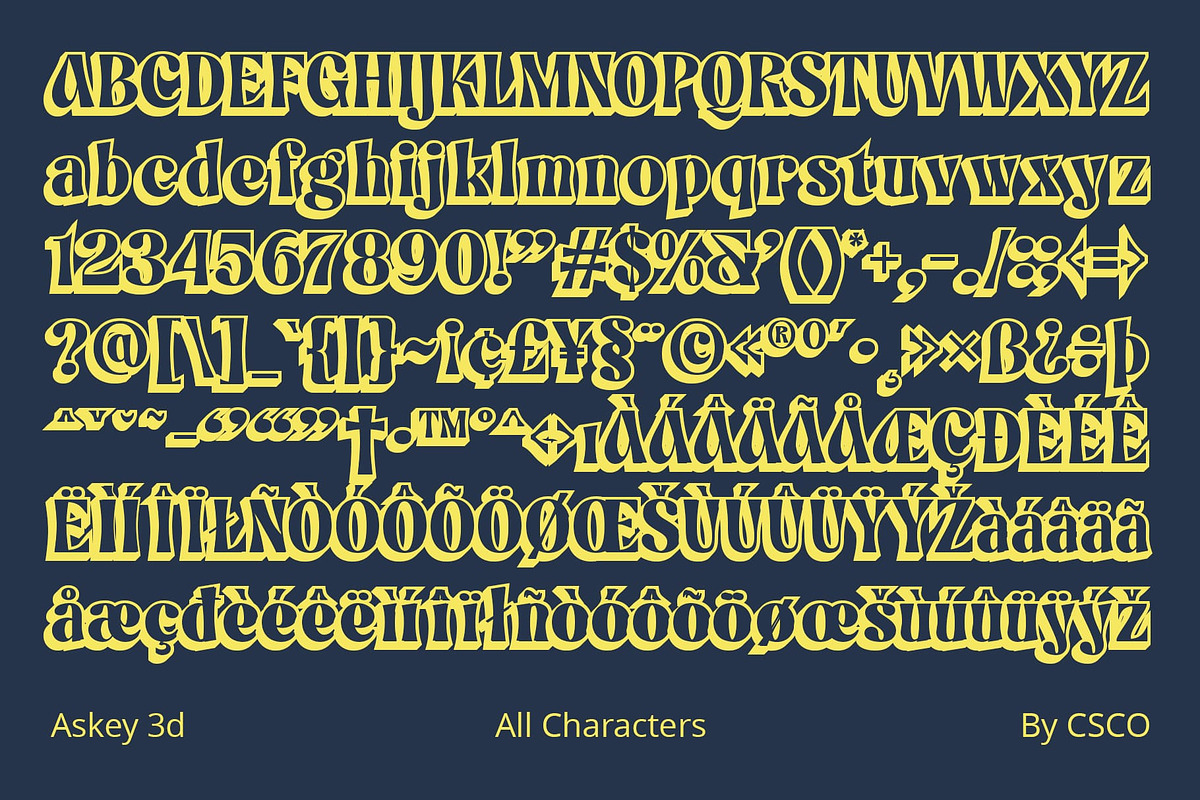 Askey 3D, a Serif Font by Craft Supply Co. (Photo 8 of 8)
