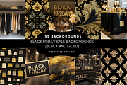 Black Friday Black & Gold Backgrouds, a Background Graphic by NadiaTheronArt (Thumbnail 1 of 5)