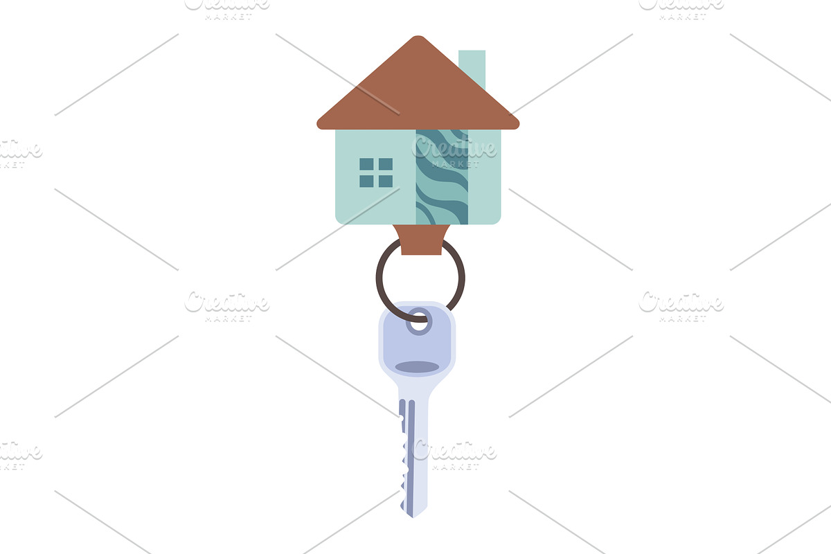 Door keys keyfob. Ring with, an Object Illustration by Things for designers