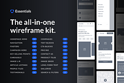 Essentials Wireframe Kit, a Wireframe Template by UI Vault (Thumbnail 3 of 6)