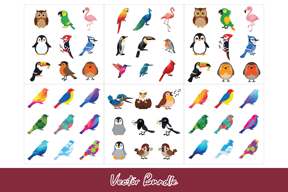 175 Vibrant bird vector bundle, an Object Graphic by Sofia's Fashion (Photo 3 of 3)