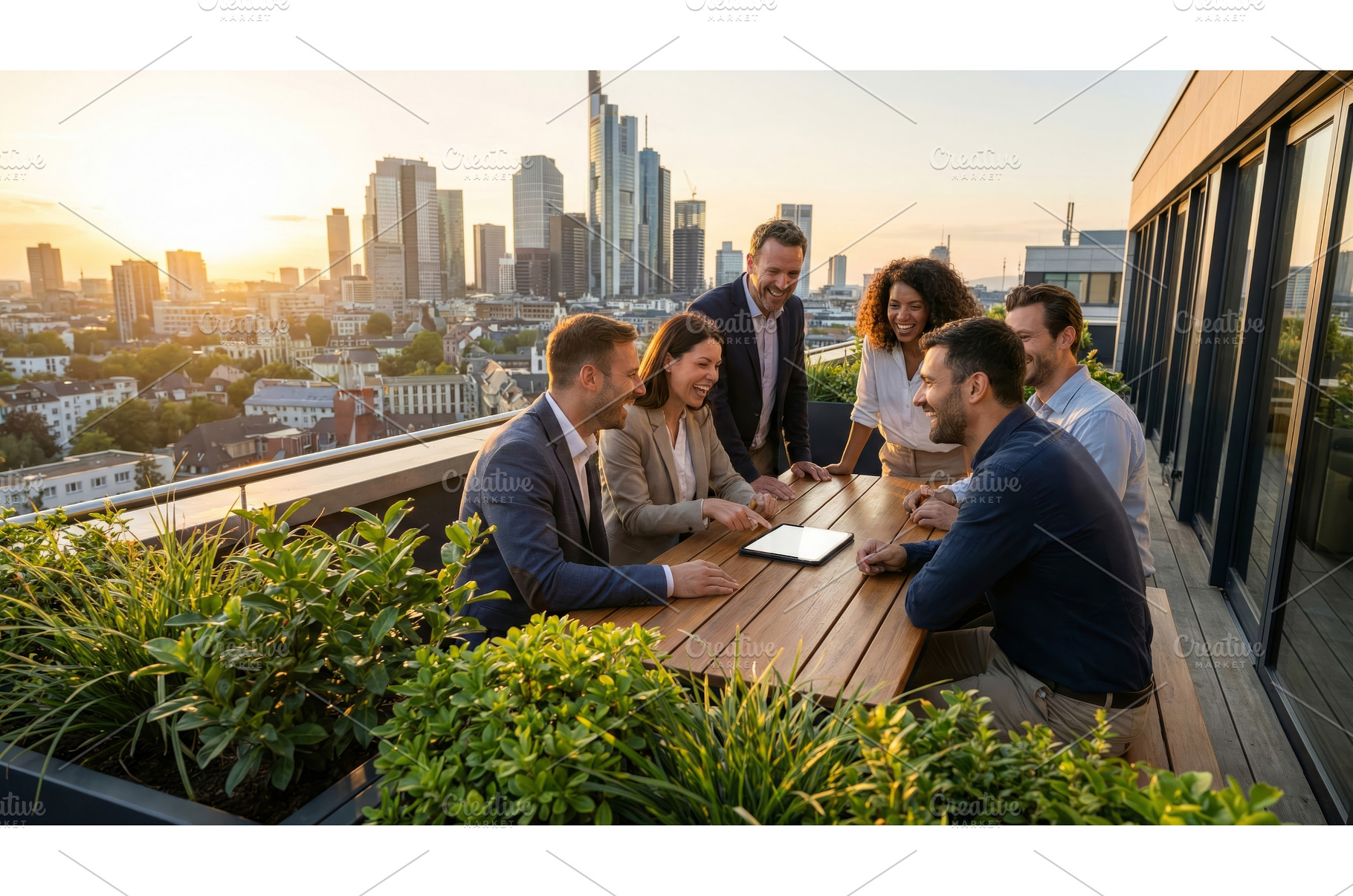 Team on Rooftop, a Business Photo by CREATIVEDEF