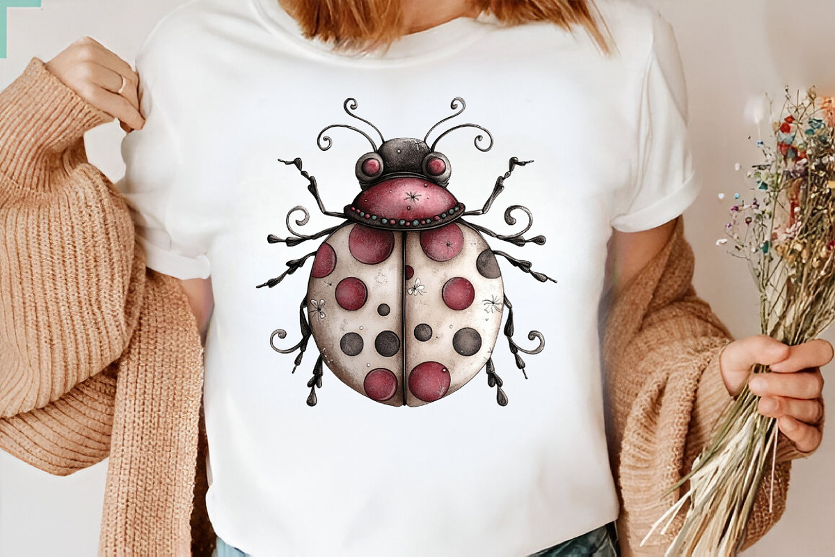 Whimsical Spring Ladybug Clipart, an Illustration by SVGArt (Photo 7 of 9)