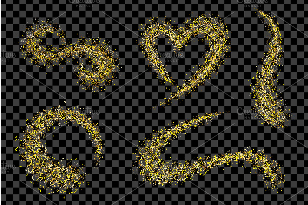 Glitter golden dust, an Object Illustration by alexdndz