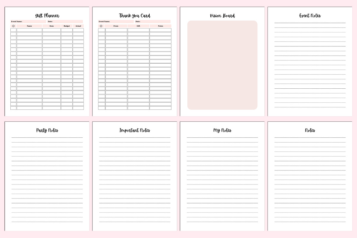 2024-25 Event & Party Planner, a Stationery Template by Shumaya (Photo 9 of 9)