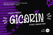 GICARIN - Graffiti Display Font, a Handwritten Font by trabaskriya (Thumbnail 1 of 7)