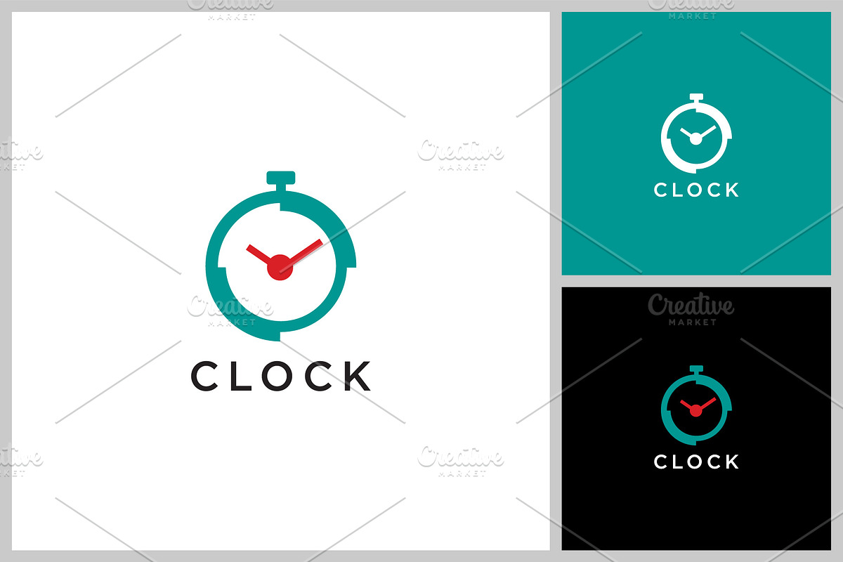 Clock vector icon logo design, a Branding & Logo Template by quadrazo