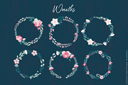 Celestial Florals Pattern & Clipart, an Illustration by Cozy pattern shop (Thumbnail 7 of 10)