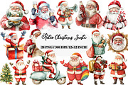 Retro Christmas Santa PNG Clipart, an Illustration by Daily.Designs (Thumbnail 1 of 5)
