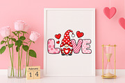 LOVE Gnome Png, Valentines Day PNG, an Illustration by Canvas Craft (Thumbnail 4 of 6)