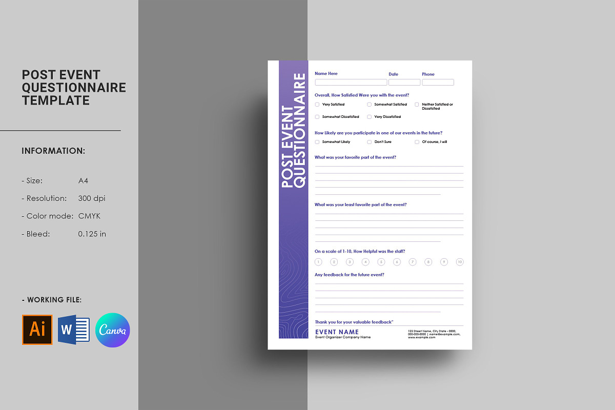 Post Event Questionnaire Template