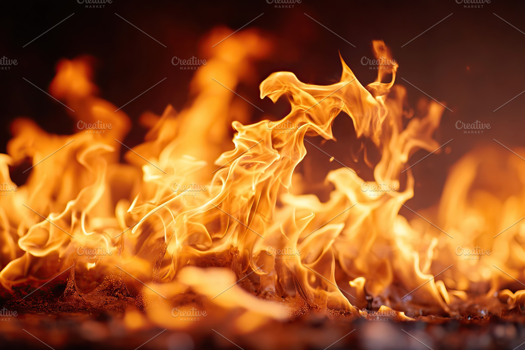 Dancing flames illuminate darkness in a warm and inviting setting, an Arts & Entertainment Photo by AlyaAnd
