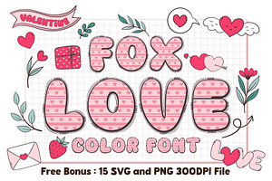 Fox Love Color Font