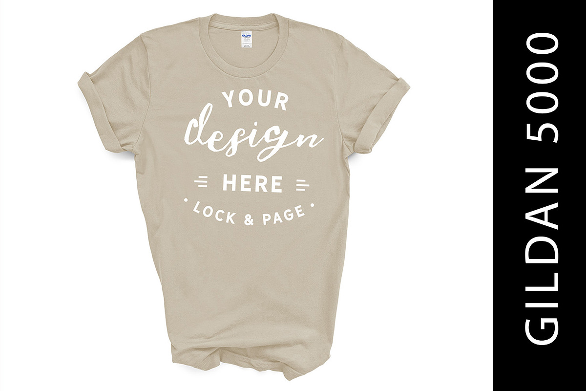 Gildan 5000 Mockup TShirt Bundle, a Shirt Mockup by lock and page (Photo 6 of 22)