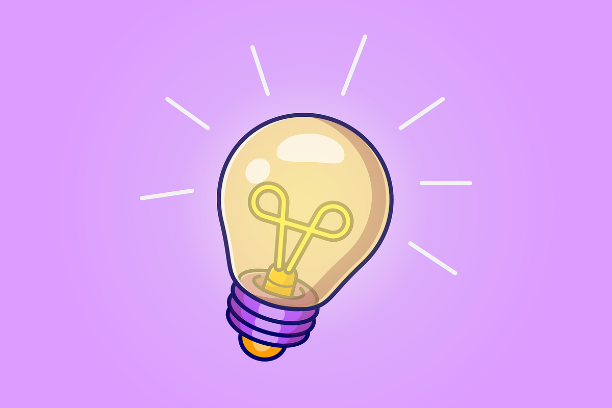 Light Bulb Floating Cartoon, a Technology Illustration by Catalyst Labs (Photo 2 of 3)