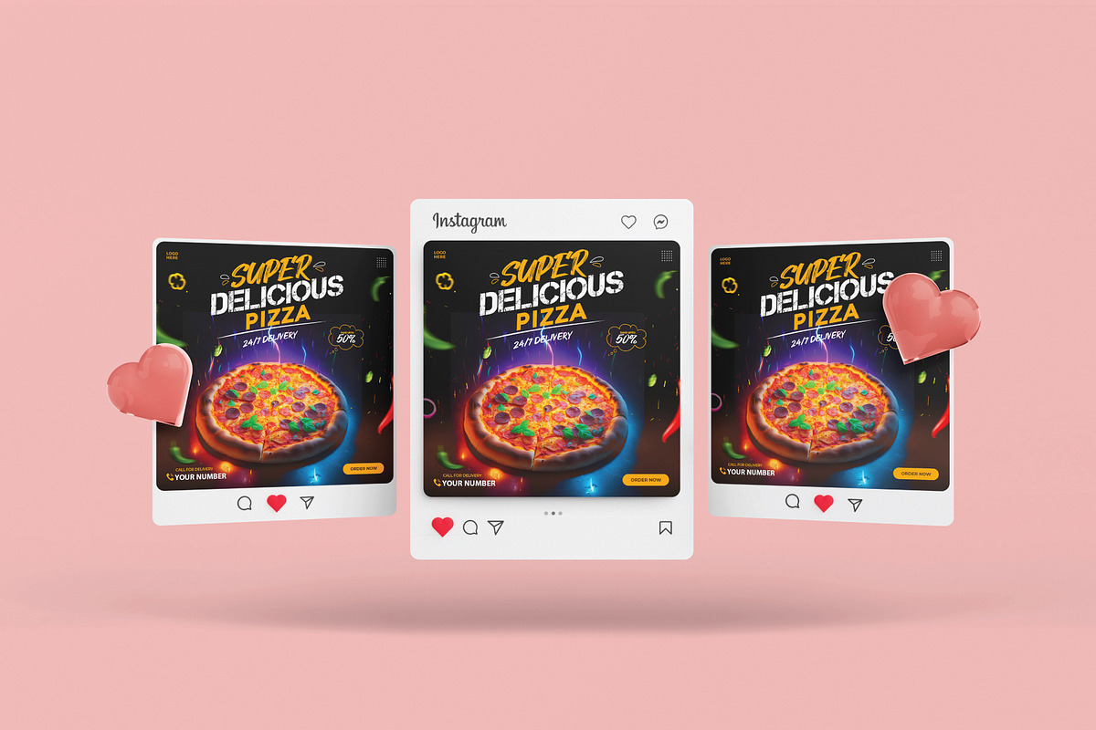 Pizza Shop Flyer Design, a Flyer Template by YUDesignStore (Photo 2 of 6)