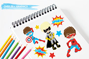Superhero boys illustration pack, an Illustration by PrettyBundles (Thumbnail 3 of 5)