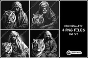 Arab Man Tiger Arab Muslim Pet Cat, a Background Graphic by LaseredNinja (Thumbnail 1 of 7)