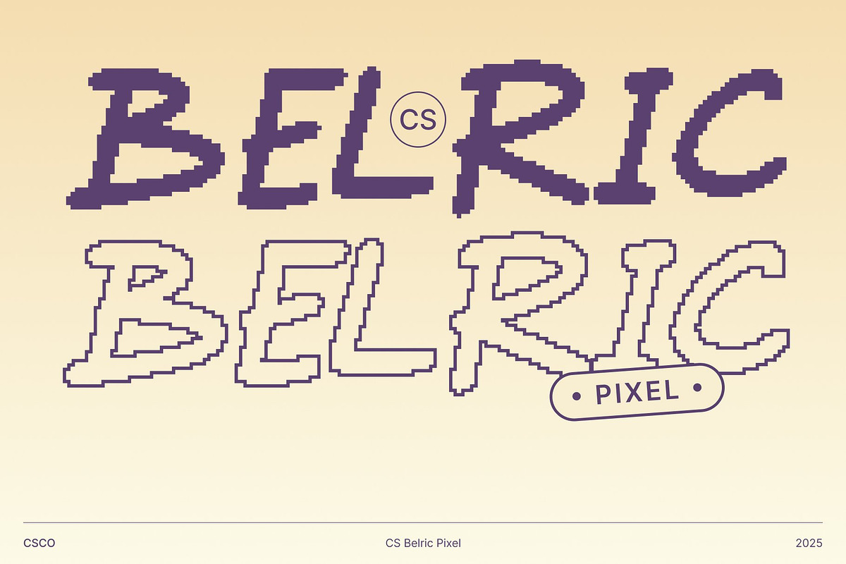 CS Belric Pixel, a Handwritten Font by Craft Supply Co. (Photo 1 of 8)