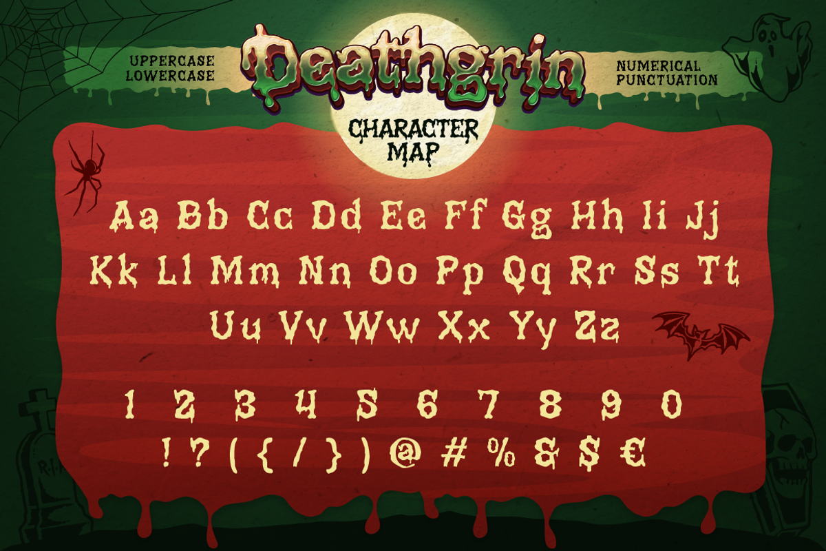 Deathgrin, a Serif Font by Burntilldead (Photo 2 of 11)