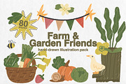 Farm & Garden Friends illustrations, an Object Illustration by Aleks.Flaks (Thumbnail 1 of 13)