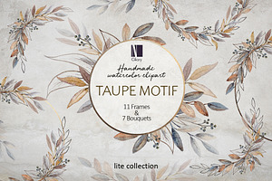 TAUPE MOTIF | frames & bouquets