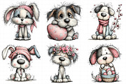 Whimsical Easter Dogs Clipart, an Illustration by Daily.Designs (Thumbnail 7 of 8)