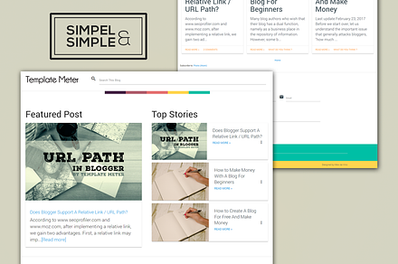 Sands - The Simple Blogger Template, a HTML Template by Students Market