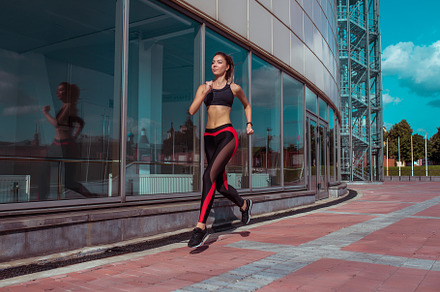 Beautiful girl athlete running, a Sports & Recreation Photo by byswat